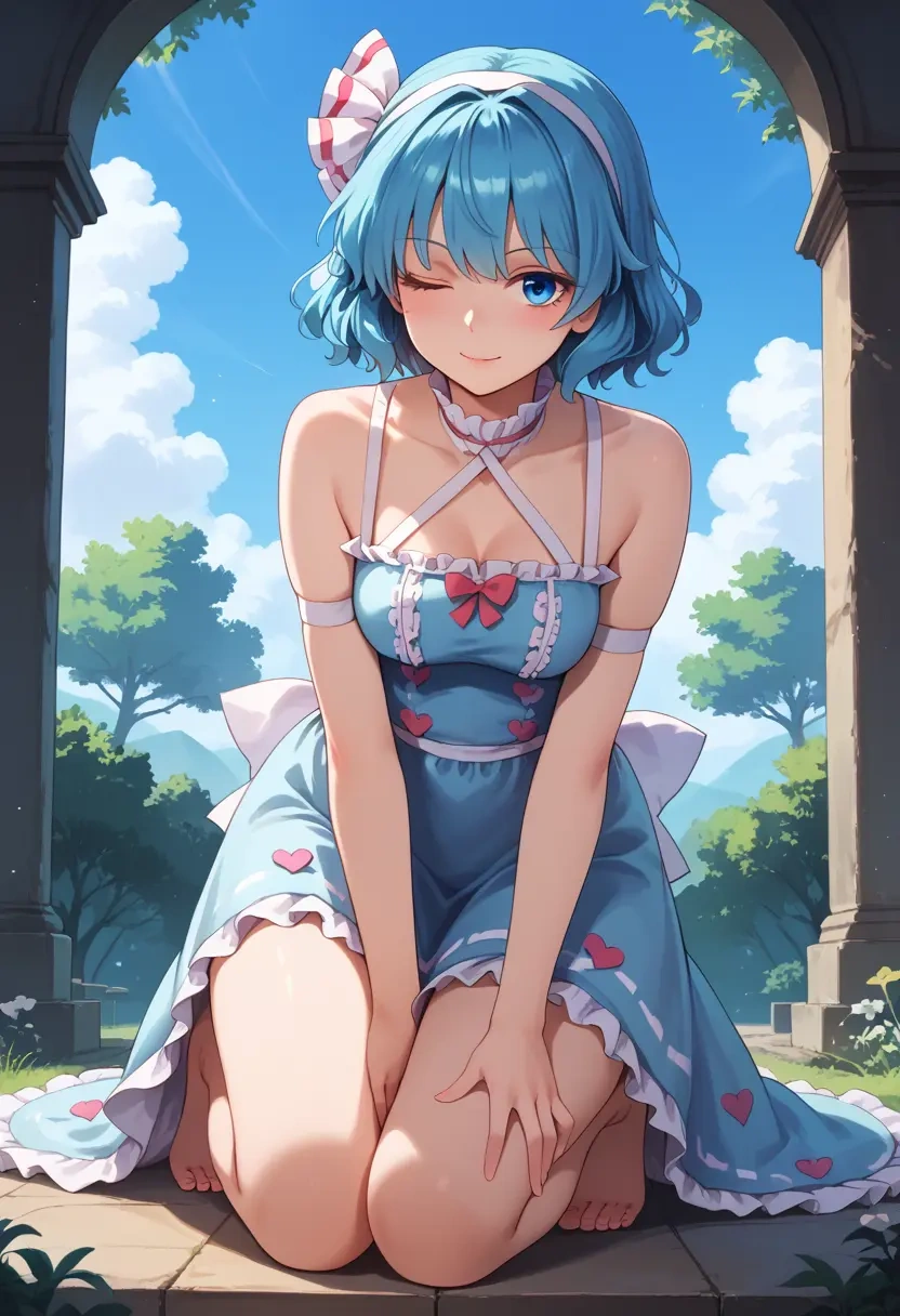 touhou,kawashiro_nitori,silk slip dress  - 