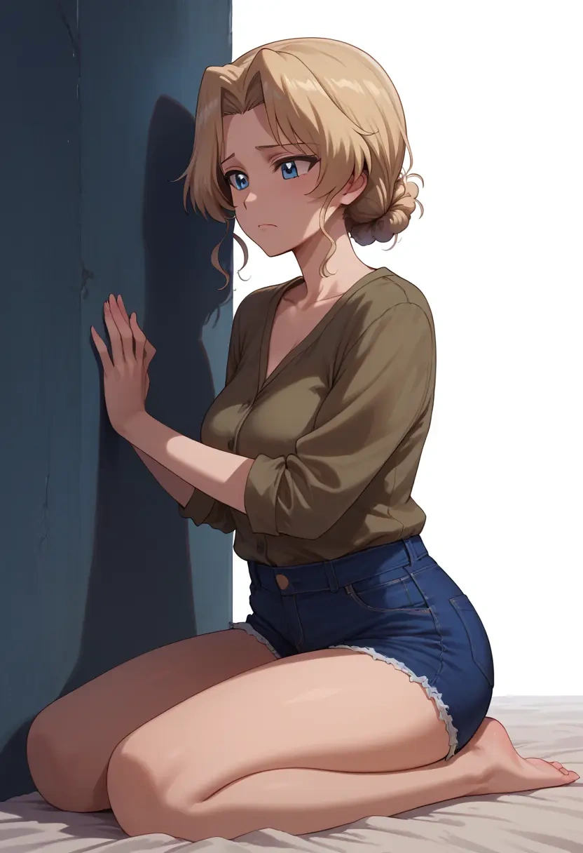 girls_und_panzer,kay_(girls_und_panzer),shorts,sexy  - 