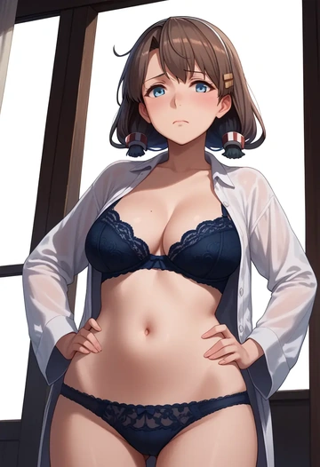 kantai_collection,kazagumo_(kancolle),lingerie,sexy  - AI generated anime art