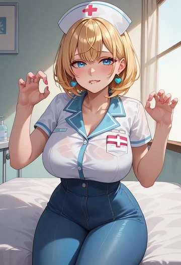 hololive,kazama_iroha_(1st_costume),nurse  - AI generated anime art