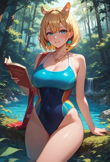 hololive,kazama_iroha,swimsuit,sexy  - AI generated anime art