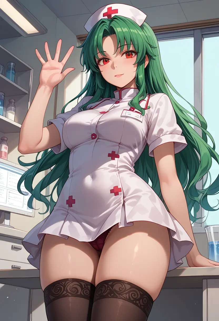 touhou,kazami_yuuka,nurse pantyhose,mini skirt, sexy  - 