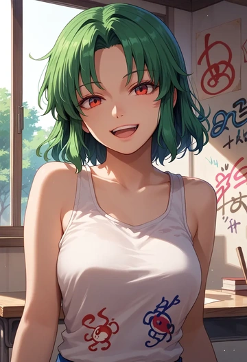 touhou,kazami_yuuka,abstract graffiti tank,dolphin shorts  - AI generated anime art