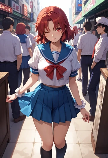 touhou,kazami_yuuka,sailor, uniform  - AI generated anime art