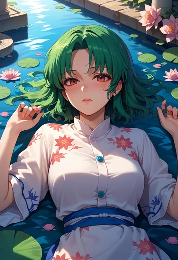 touhou,kazami_yuuka,floral graffiti blouse,dolphin shorts  - AI generated anime art