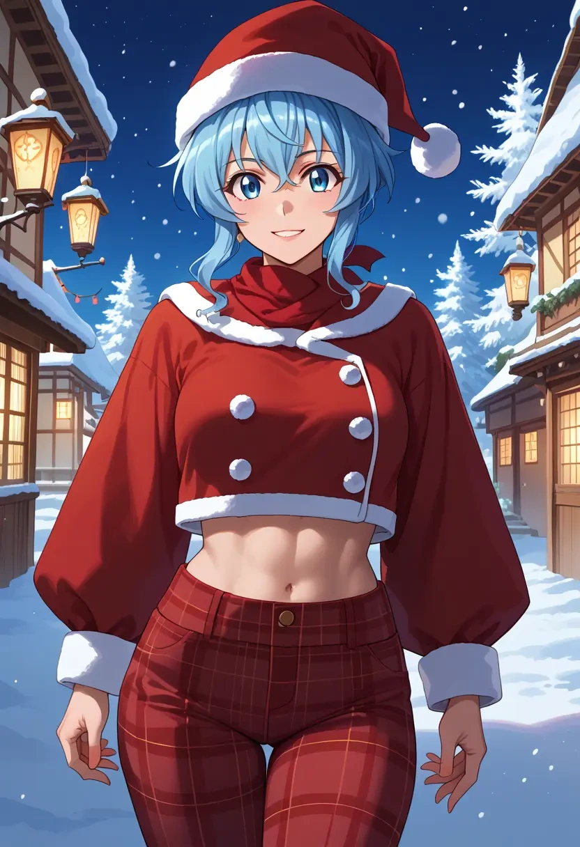 senki_zesshou_symphogear,kazanari_tsubasa,Christmas,plaid trousers  - 