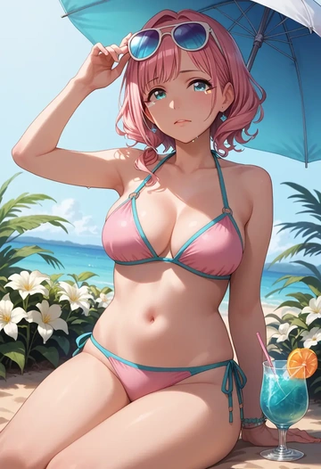 idolmaster,kazano_hiori,bikini  - AI generated anime art