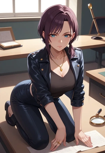 idolmaster,kazano_hiori,detective  - AI generated anime art