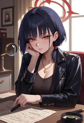 blue_archive,kazusa_(blue_archive),detective  - AI generated anime art