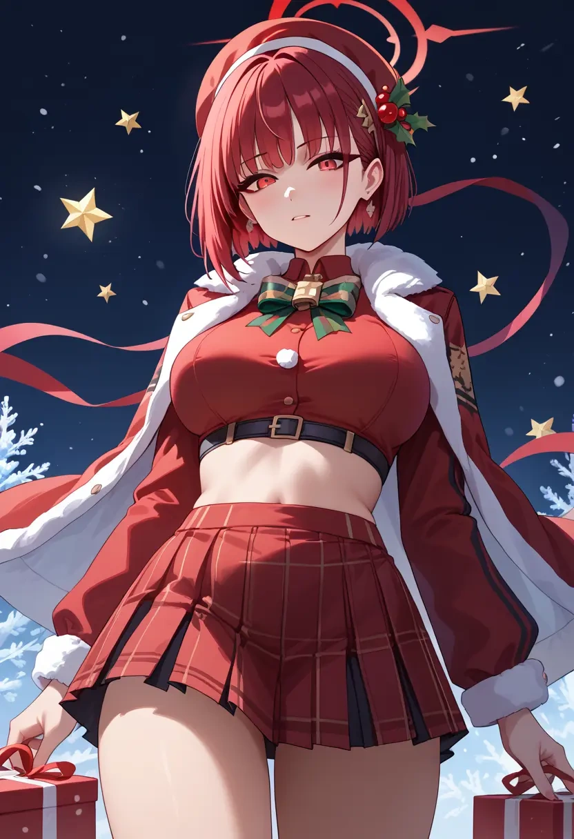 blue_archive,kazusa_(blue_archive),Christmas,skirt  - 