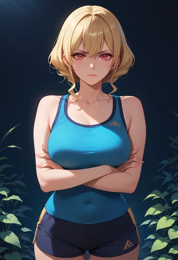 original,kemomimi-chan_(naga_u),athletic,shorts,sexy  - AI generated anime art