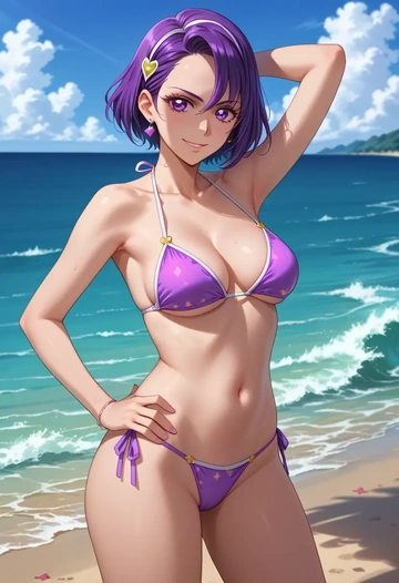 precure,kenzaki_makoto,bikini,rainbow-colored,sexy  - AI generated anime art