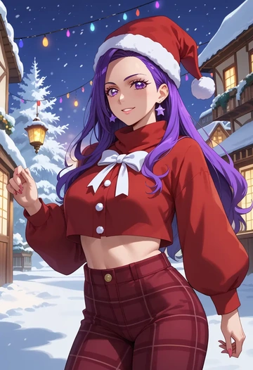 precure,kenzaki_makoto,Christmas,plaid trousers  - AI generated anime art