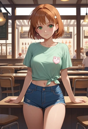 cardcaptor_sakura,kero,denim shorts  - AI generated anime art