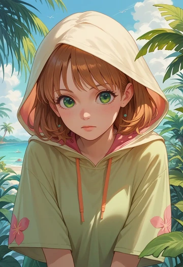 cardcaptor_sakura,kero,crop windbreaker,shorts  - AI generated anime art