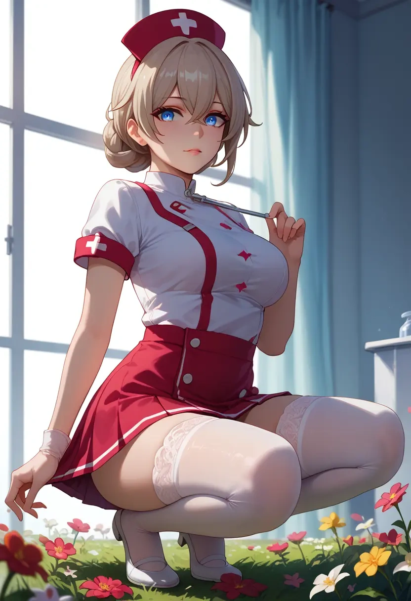 honkai_(series),kiana_kaslana,nurse,stockings,sexy,panties  - 