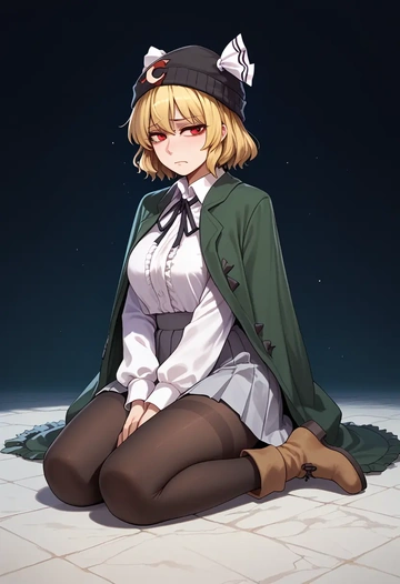 touhou,kicchou_yachie,winter,student uniform,duffle coat  - AI generated anime art