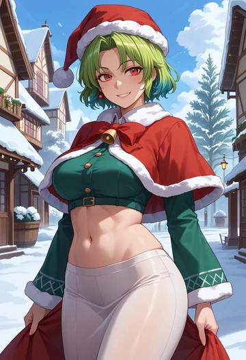 touhou,kijin_seija,Christmas,dress  - AI generated anime art