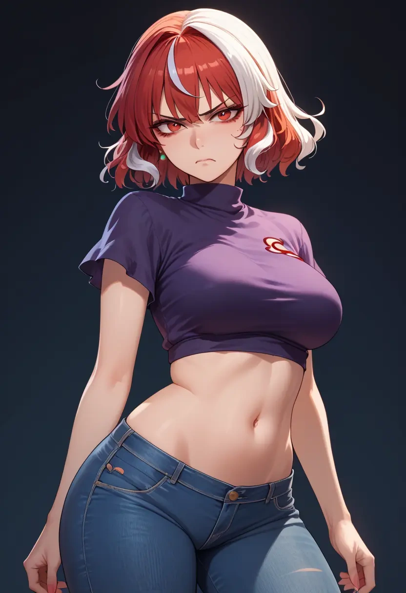 touhou,kijin_seija,crop top  - 