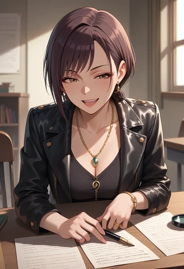 idolmaster,kikuchi_makoto,detective  - AI generated anime art