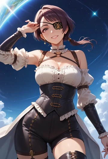 idolmaster,kikuchi_makoto,pirate  - AI generated anime art