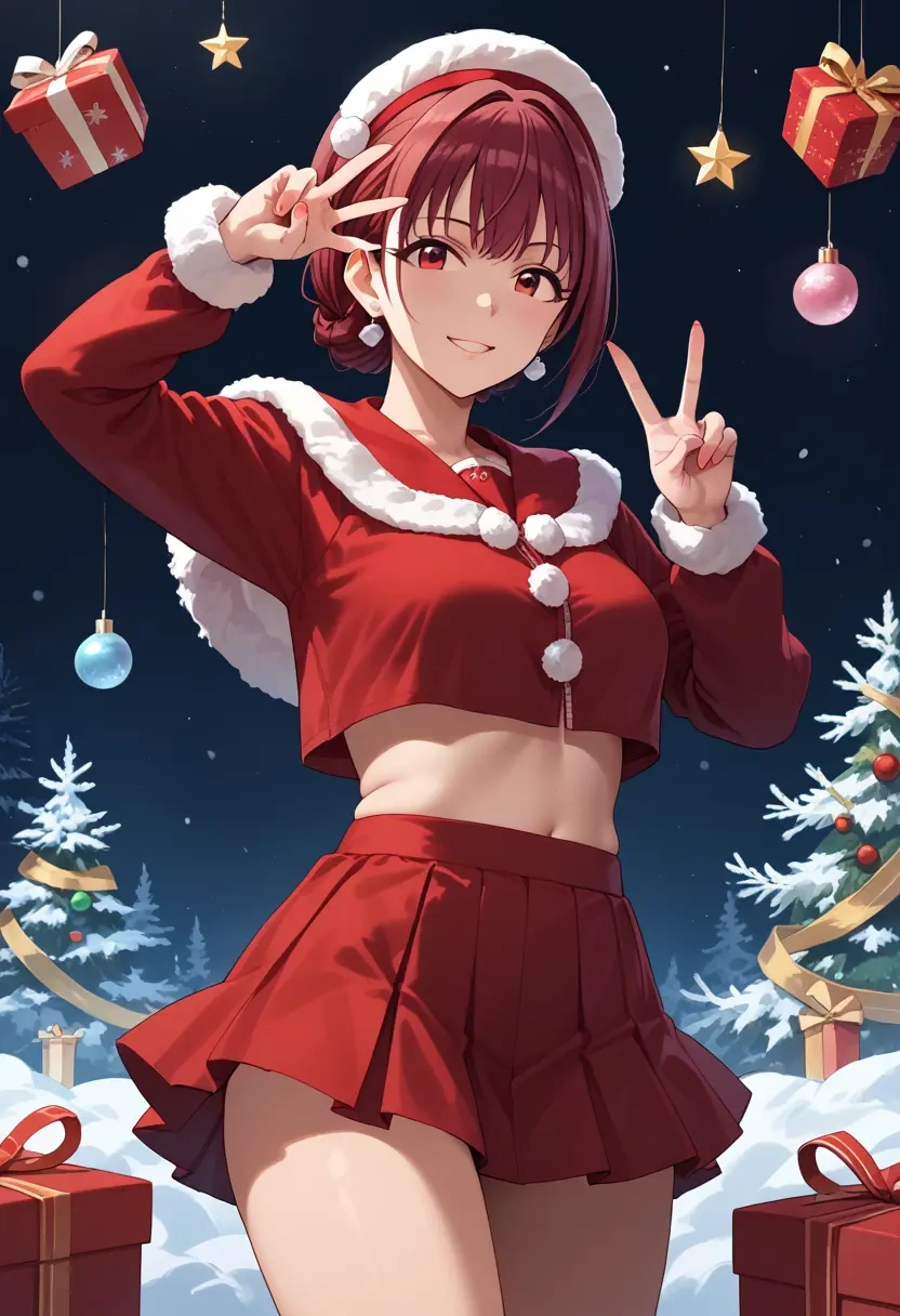 idolmaster,kikuchi_makoto,Christmas,skirt  - 