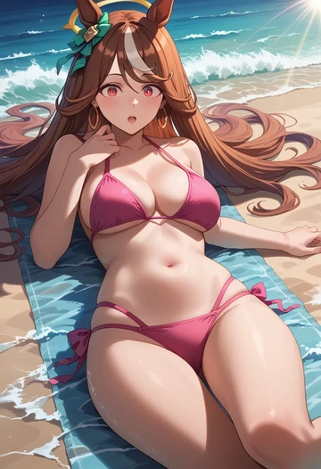 umamusume,king_halo_(umamusume),bikini  - AI generated anime art