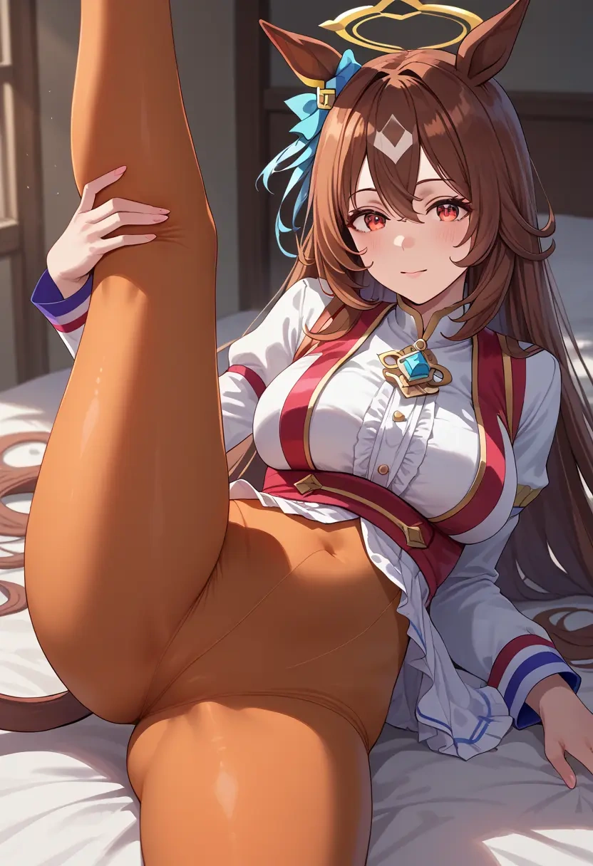 umamusume,king_halo_(umamusume),yoga, leggings,spread legs,one leg up,sexy  - 