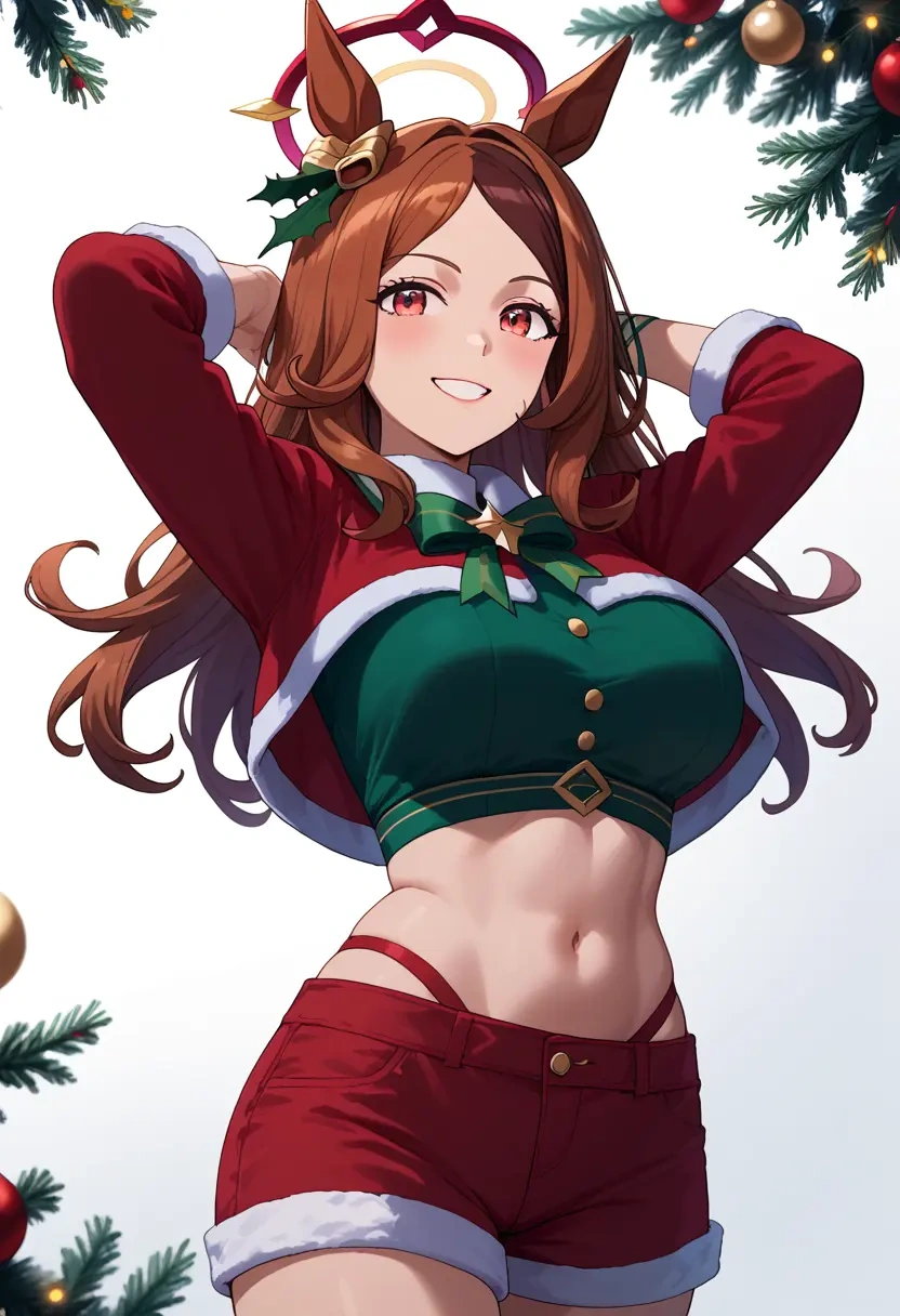 umamusume,king_halo_(umamusume),Christmas,red velvet shorts  - 