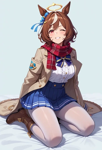 umamusume,king_halo_(umamusume),winter,student uniform,fur-trimmed coat  - AI generated anime art