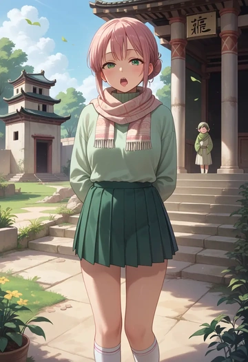 kino_no_tabi,kino_(kino_no_tabi),spring,student uniform,knit sweater  - AI generated anime art