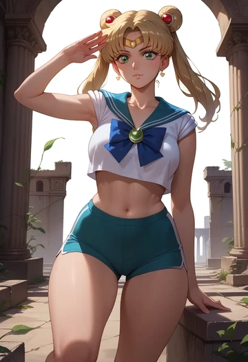 bishoujo_senshi_sailor_moon,kino_makoto,yoga shorts  - AI generated anime art