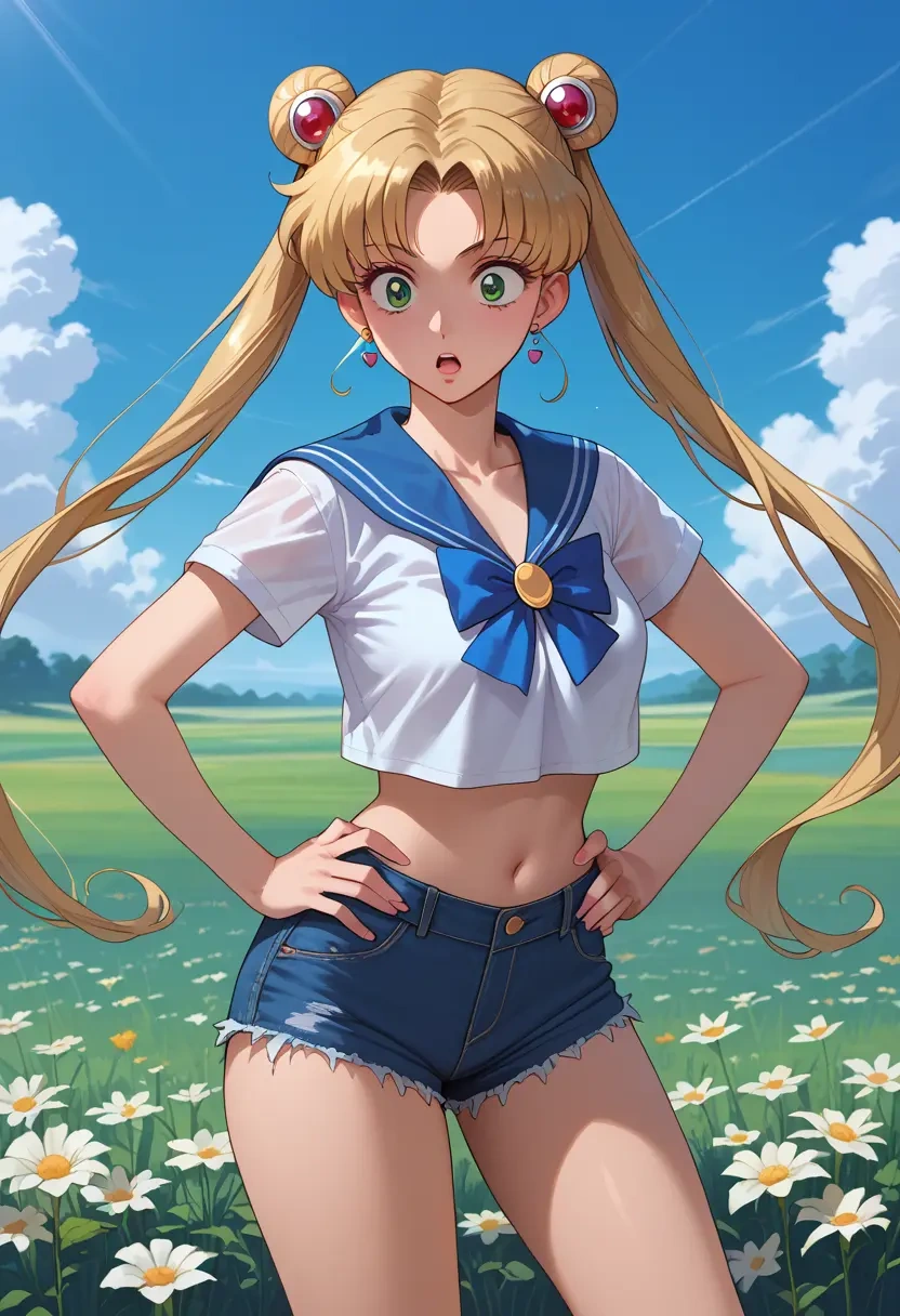 bishoujo_senshi_sailor_moon,kino_makoto,denim shorts  - 