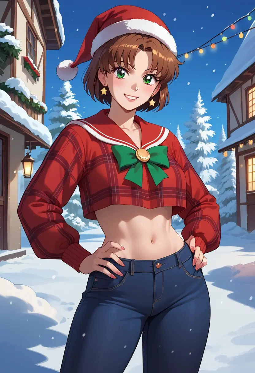 bishoujo_senshi_sailor_moon,kino_makoto,Christmas,plaid trousers  - 