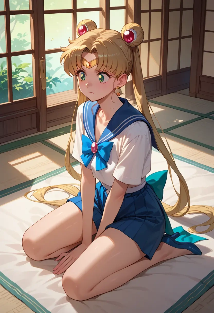 bishoujo_senshi_sailor_moon,kino_makoto,graphic tee,shorts,sneakers  - 