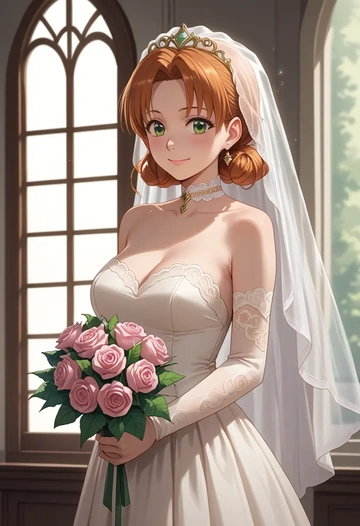 cardcaptor_sakura,kinomoto_sakura,wedding  - AI generated anime art