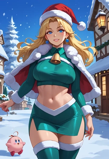 kirby_(series),kirby,Christmas,dress  - AI generated anime art