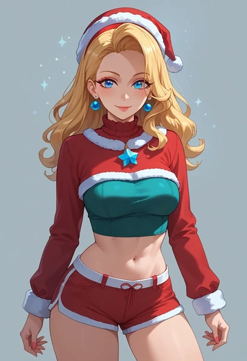 kirby_(series),kirby,Christmas,red velvet shorts  - AI generated anime art