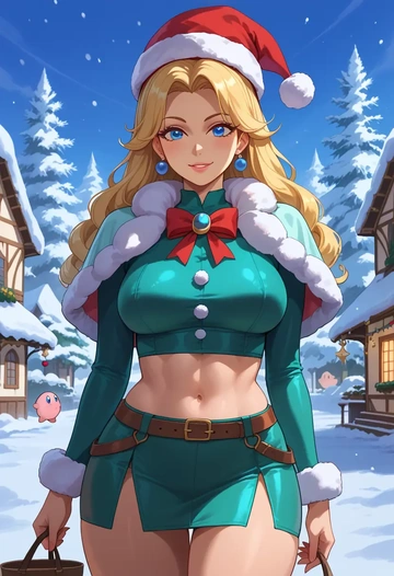 kirby_(series),kirby,Christmas,dress  - AI generated anime art