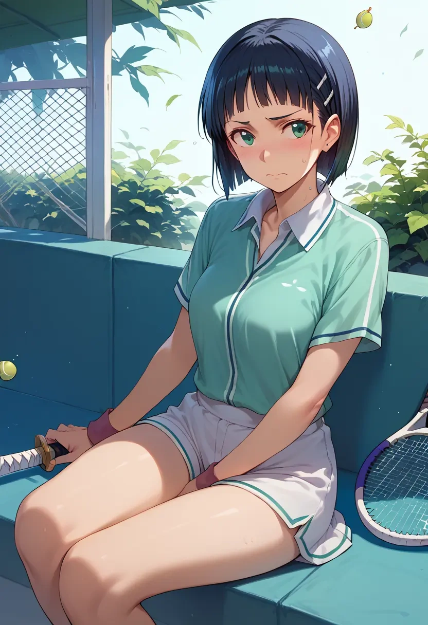 sword_art_online,kirigaya_suguha,tennis polo,skort  - 