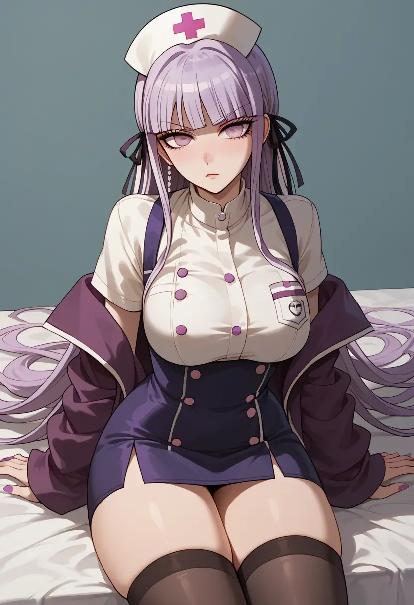 danganronpa_(series),kirigiri_kyoko,nurse pantyhose,mini skirt, sexy  - 