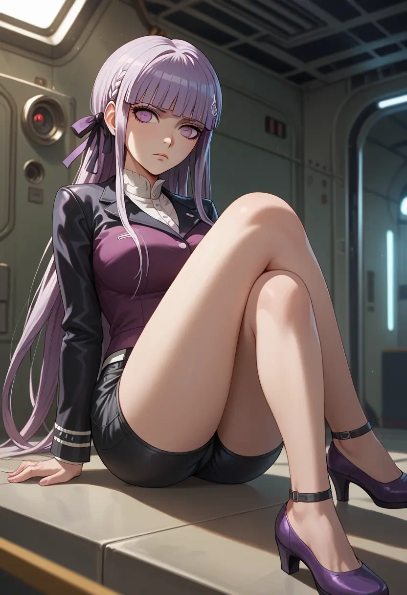 danganronpa_(series),kirigiri_kyoko,leather,shorts  - 