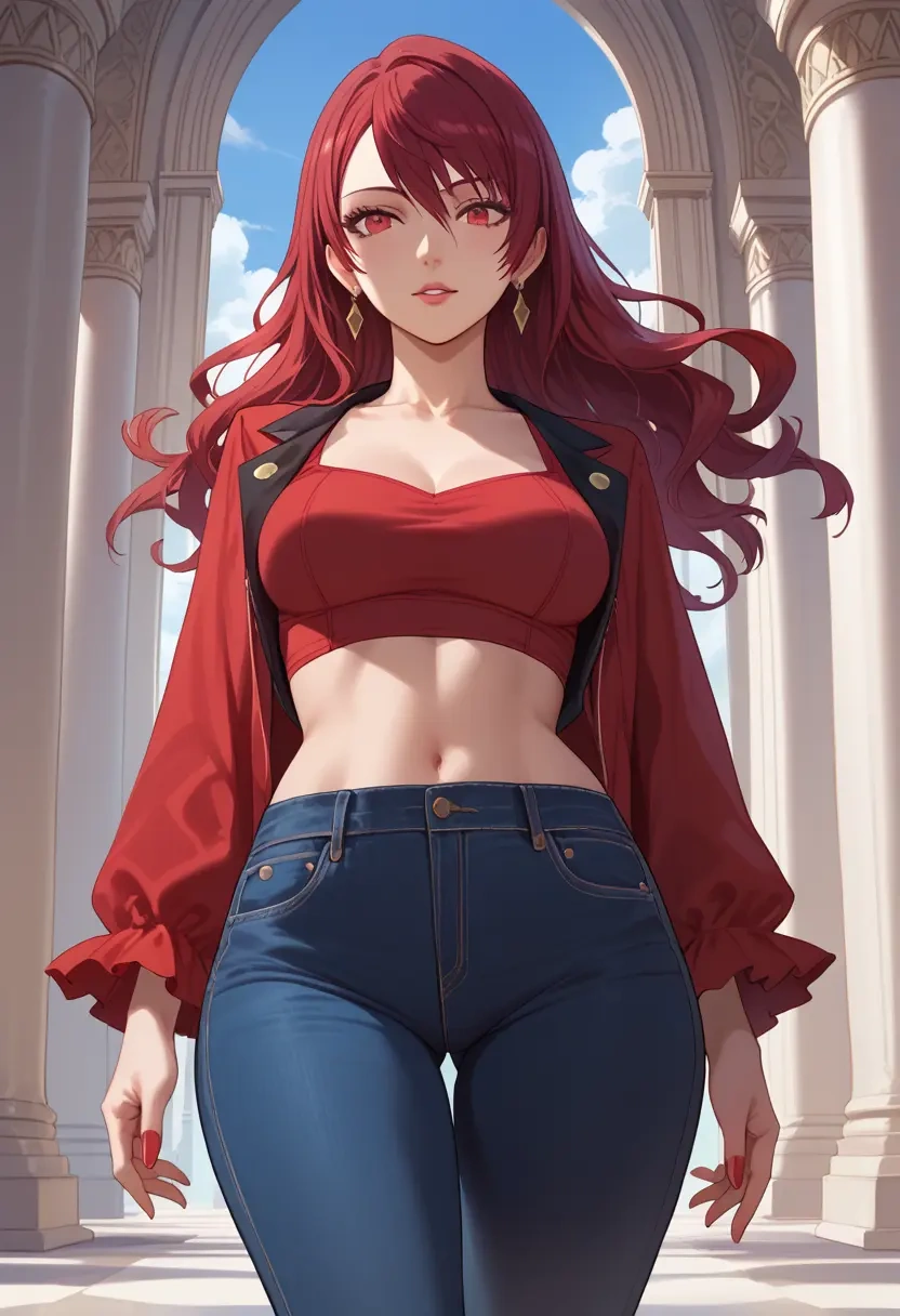 persona,kirijou_mitsuru,crop top  - 