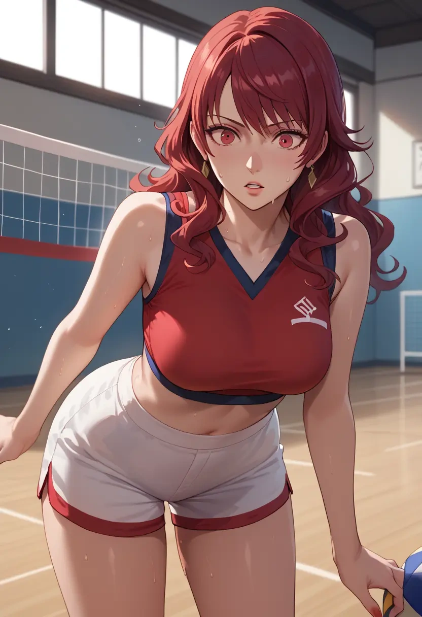 persona,kirijou_mitsuru,volleyball uniform  - 