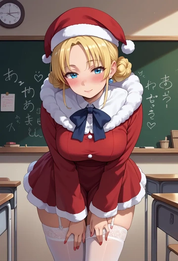 gochuumon_wa_usagi_desu_ka?,kirima_syaro,Christmas,sexy, stockings,  - AI generated anime art