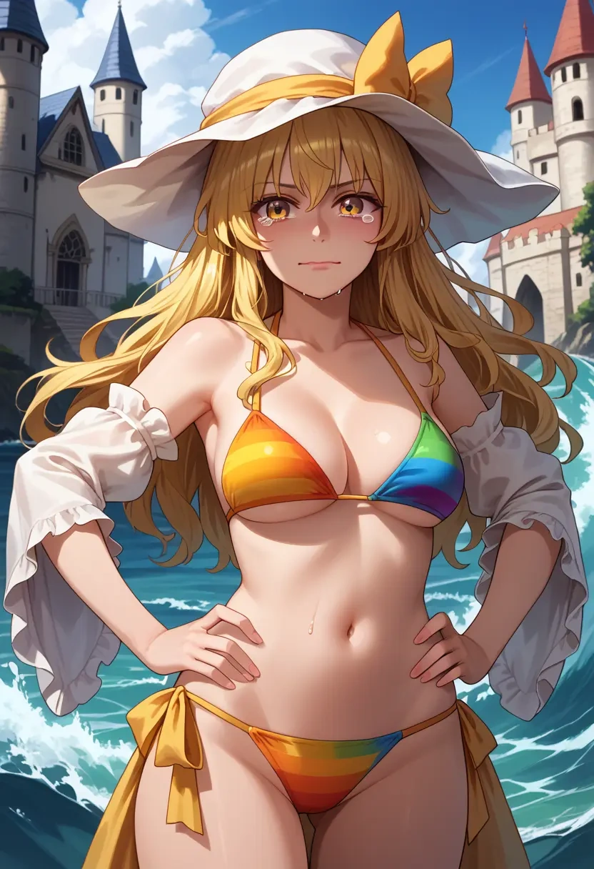 touhou,kirisame_marisa,bikini,rainbow-colored,sexy  - 