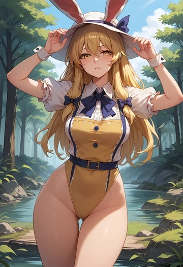 touhou,kirisame_marisa,bunny girl  - AI generated anime art