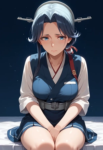 kantai_collection,kirishima_(kancolle),graphic tee,dolphin shorts  - AI generated anime art