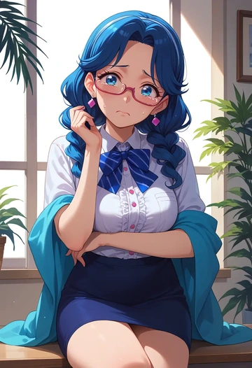 aikatsu!_(series),kiriya_aoi,OL, glasses,  - AI generated anime art