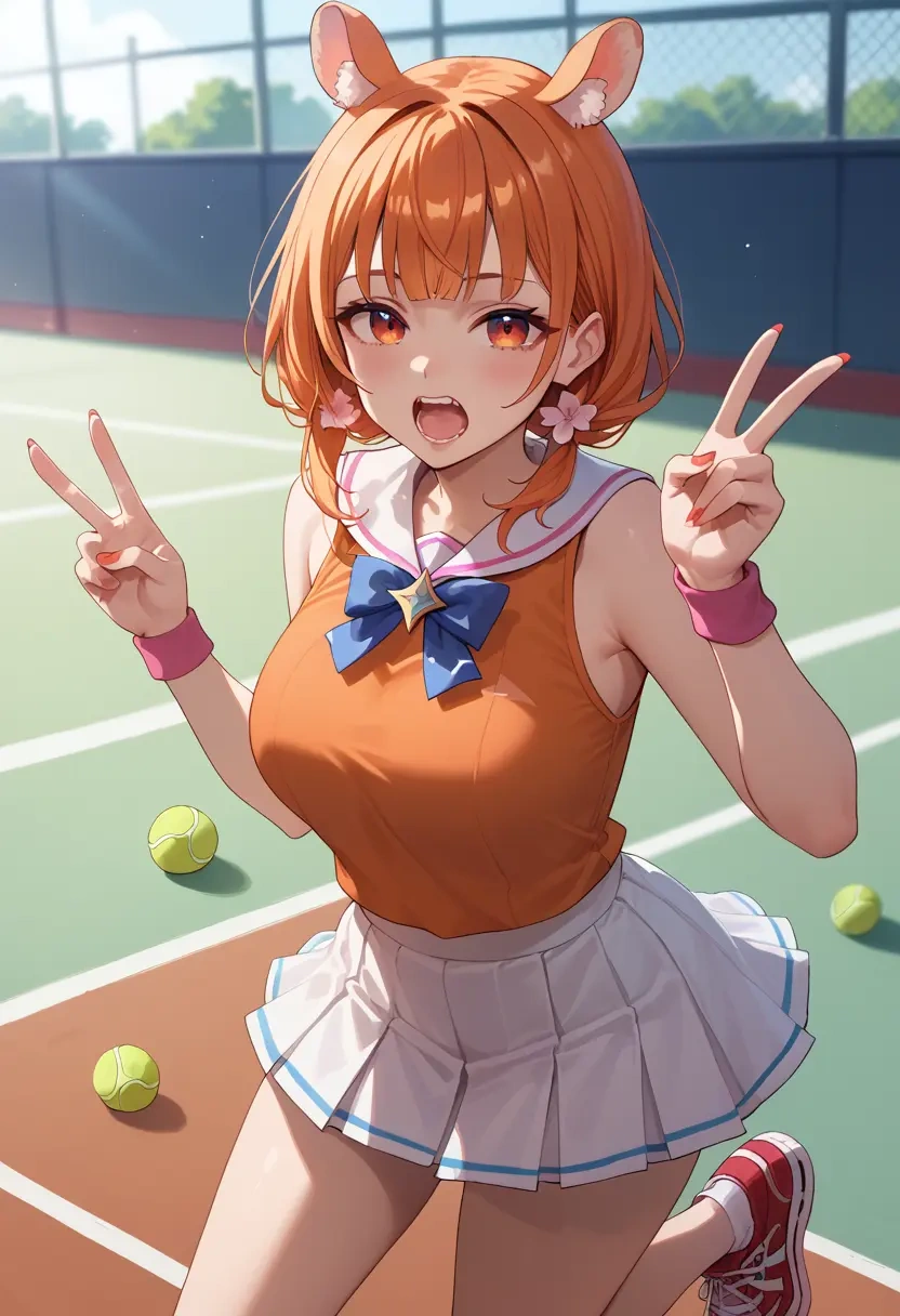 hololive,kiryu_coco_(1st_costume),tennis skirt  - 